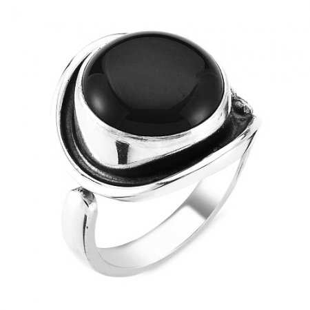 Inel argint 925 reglabil cu piatra onix cabochon ITU0057 [1]